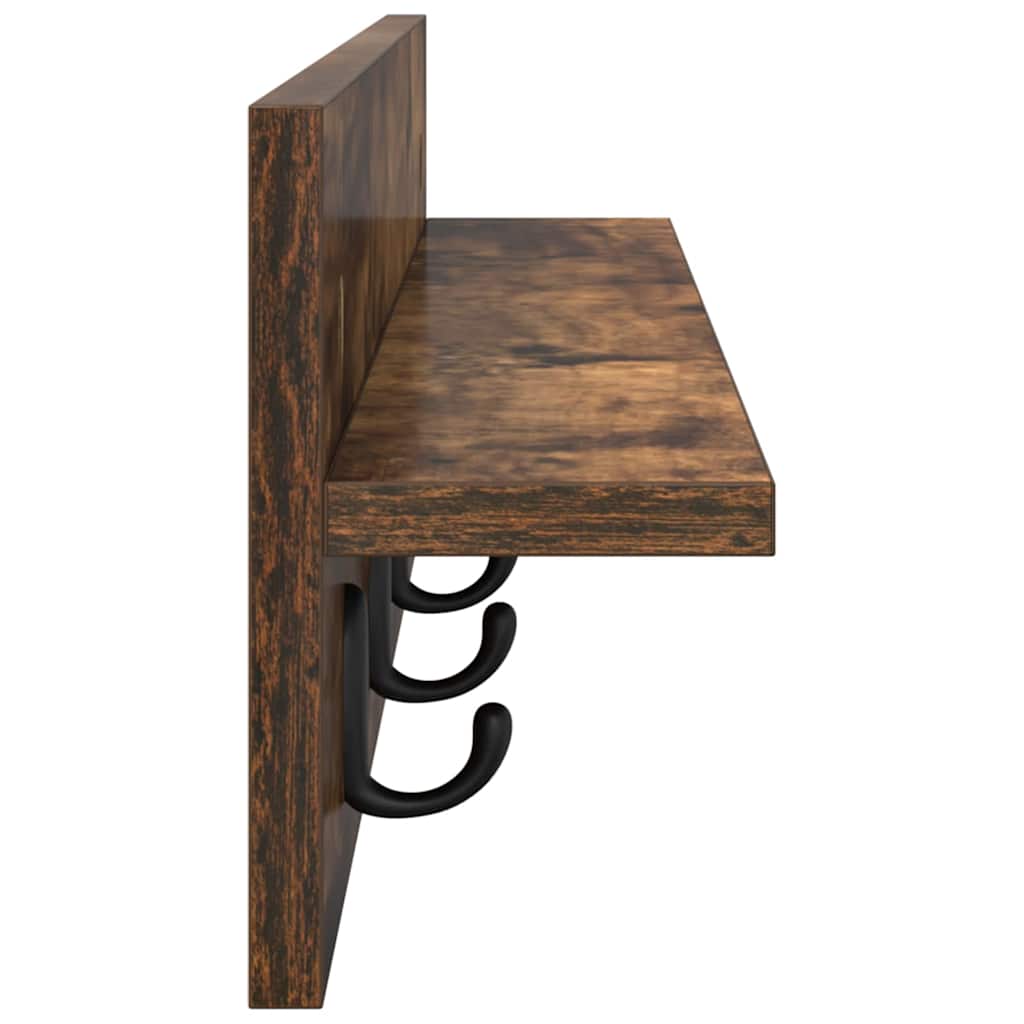 Wall Mounted Nightstand Wall Mount Smoked Oak