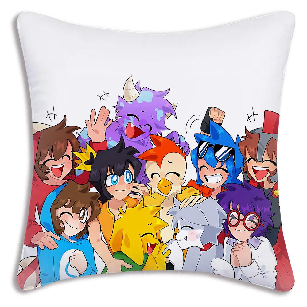 Anime For M-Mikecracks Pillow Covers Cartoon Sofa Decorative Home Double-sided Printing Short Plush Cute Cushion Cover