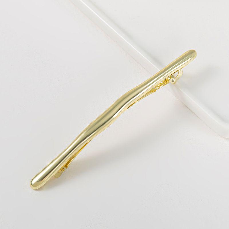 1pc Minimally designed metal spring clip with a modern and unique style, featuring a front side clip and a back headpiece