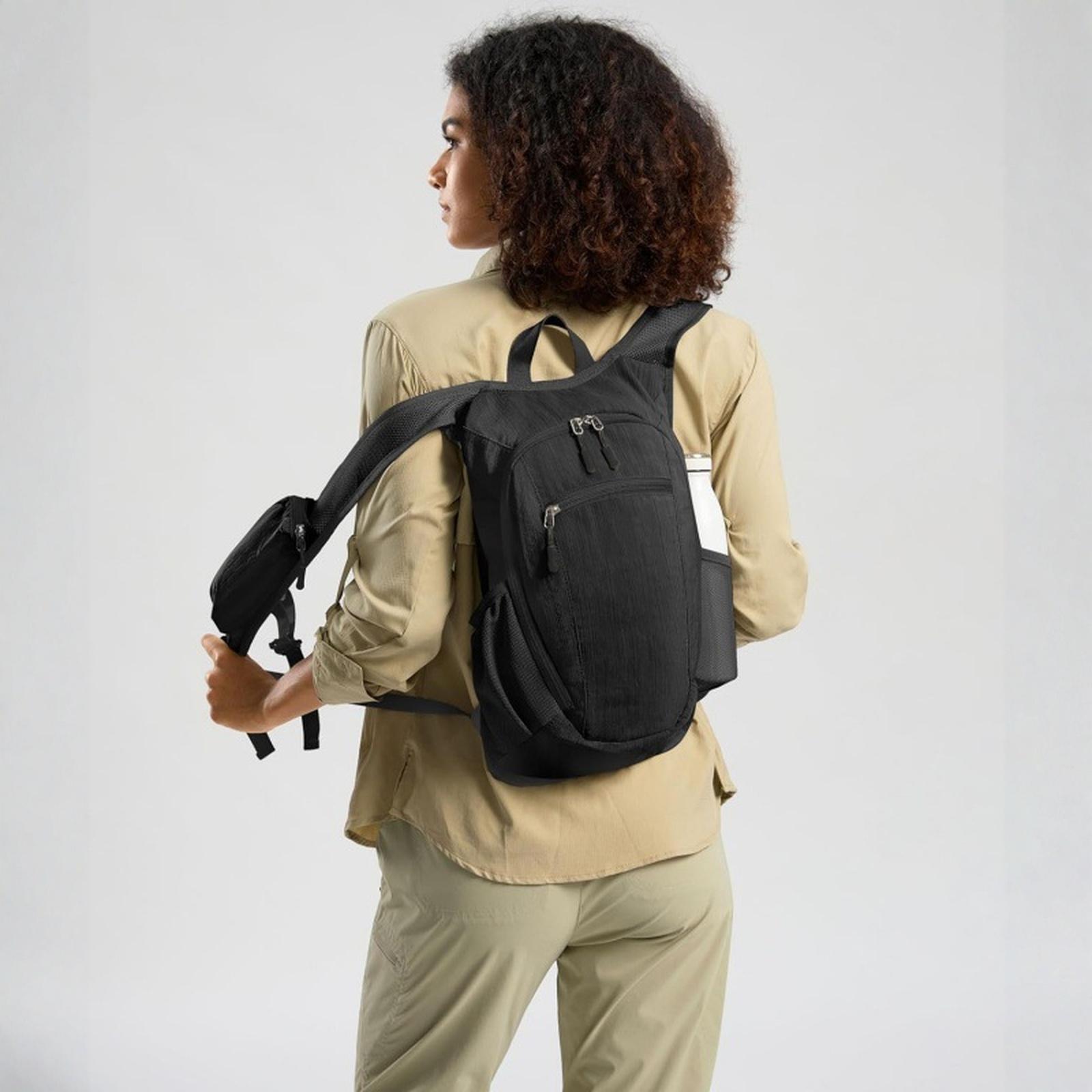 10L Outdoor Foldable Small Hiking Backpack Unisex Portable Travel Daypack Lightweight Packable Back Pack for Hiking and Cycling One Size