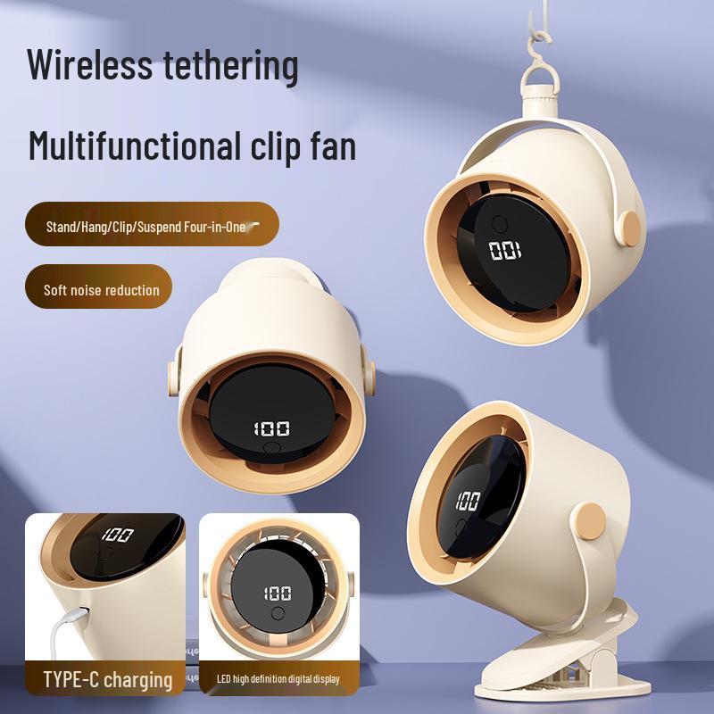 

Rechargeable Mini Desktop Fan with Timer for Home, Dormitory, and Portable Use Rechargeable