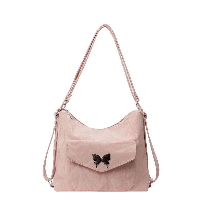 

Large capacity fashion casual bag 2025 spring new versatile commuter texture underarm bag tote bag рожевий