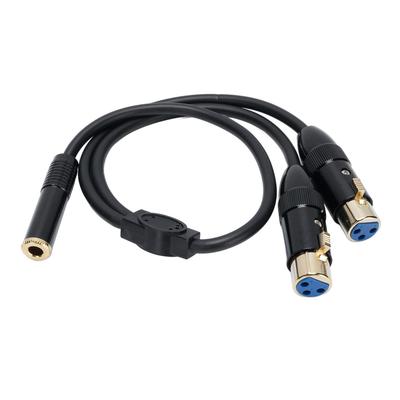 Cavo Sdoppiatore a Y XLR a 1/4 di Pollice Bilanciato XLR Femmina a 1/4 di Pollice Femmina 3 Pin Femmina XLR a Quarto