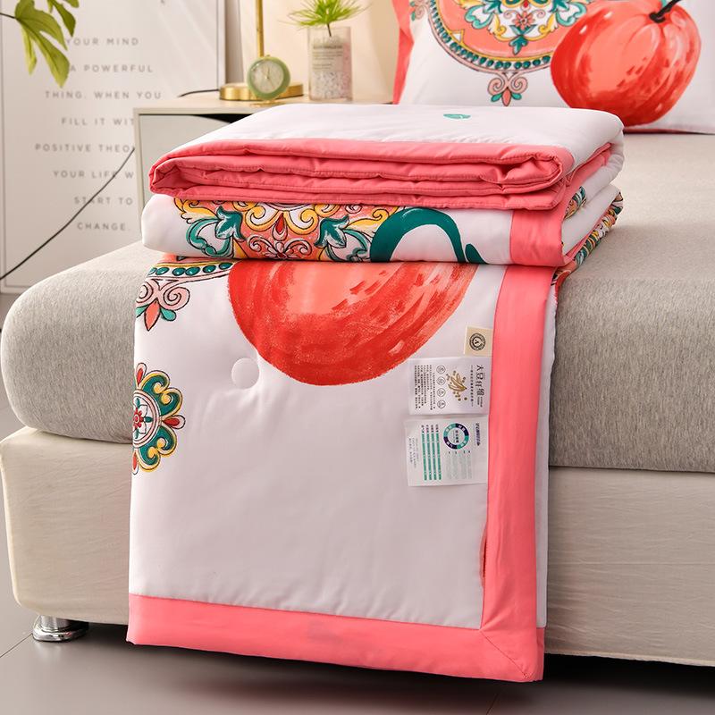 Summer Sleeping Quilt Soybean Fiber Air Conditioner Throw Blanket Washed Cotton Summer Adult Blankets for Bed Sofa Home Decor