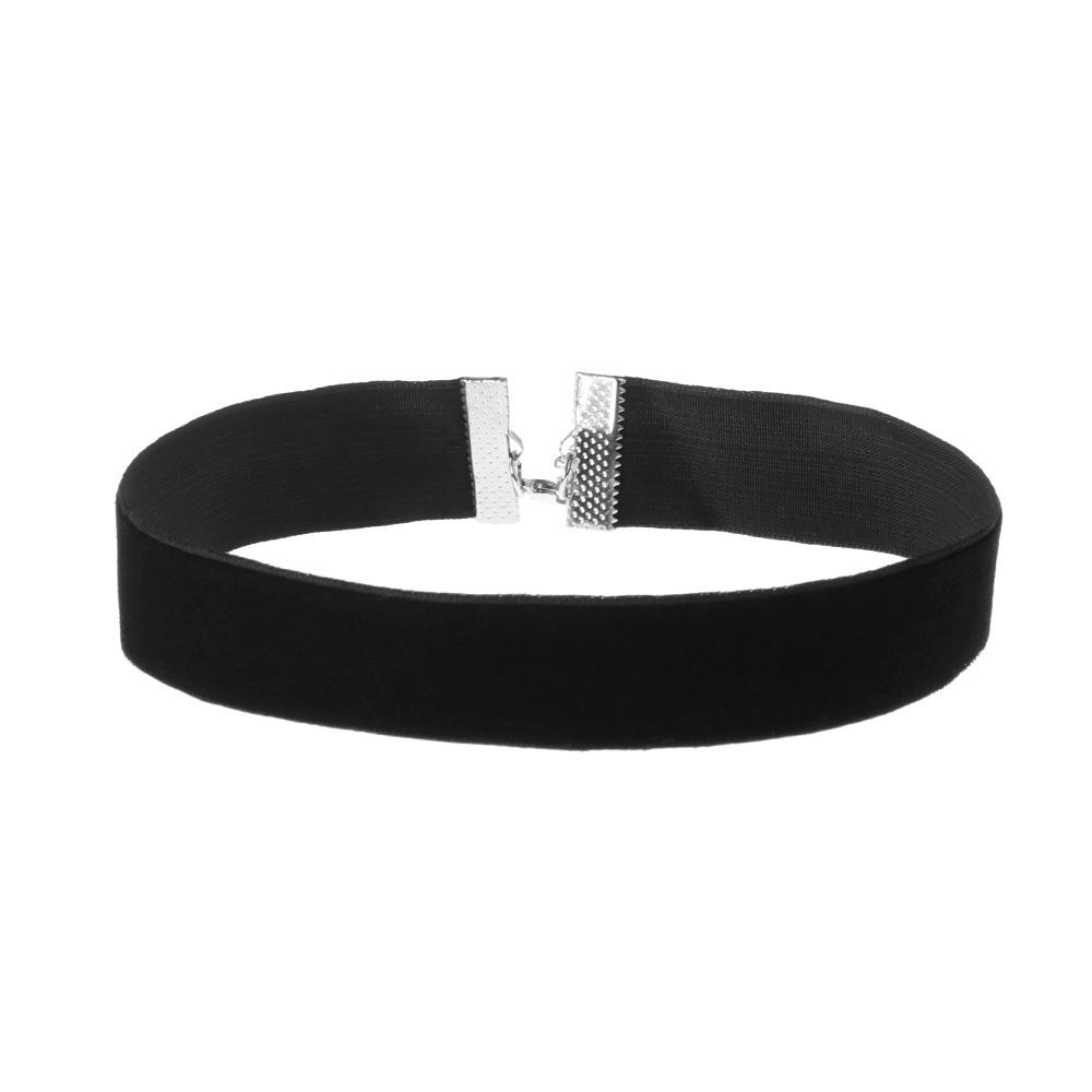 New Black Velvet Choker Adjustable Necklace Ribbon 90s Retro Vintage Gothic Goth Statement Women Jewelry