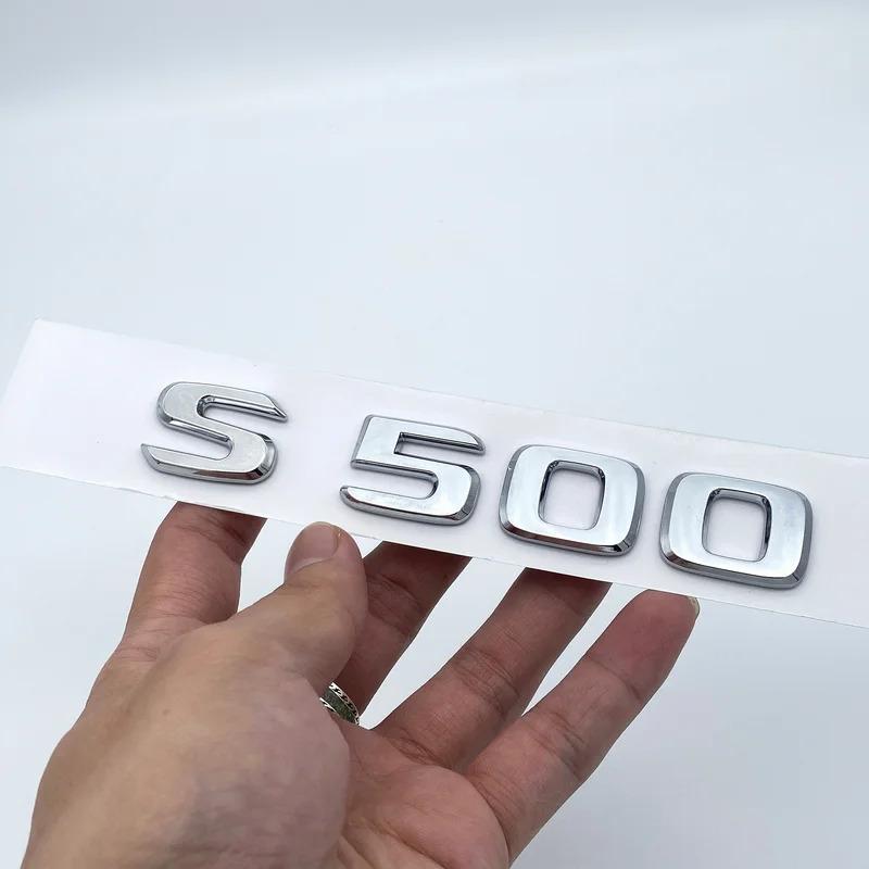 Lesklý Černý Stříbrný S480 S500 S560 S580 S600 ABS Znak pro Mercedes Benz S W222 W223 Boční Zadní Znak Název Nálepka Logo OG7