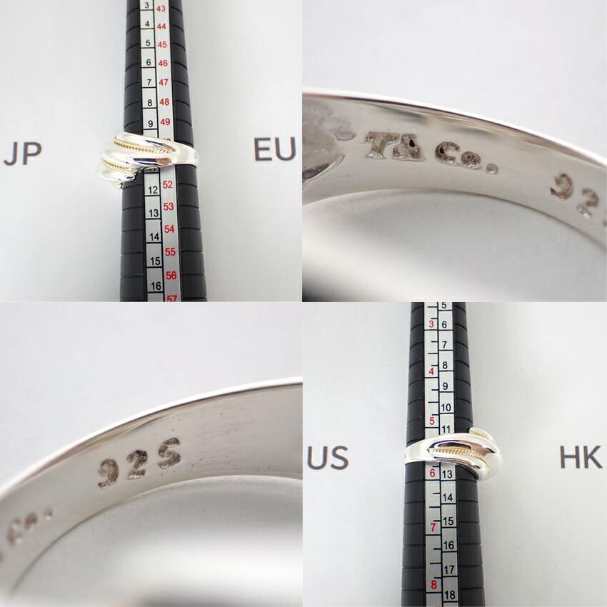[Used] TIFFANY 925/750 Twisted Ring / Size 10 / j69-3