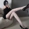 Autumn Arbitrary Cut Japanese Stockings Letters Dark Sexy Thin Black Silk Trend Letters Thin Pantyhose Women