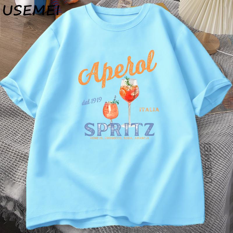 Aperol Spritz Tshirt Aperol Graphic Italian Style T Shirt Italy Summer Graphic Tee Breathable Casual Comfortable Printed Top