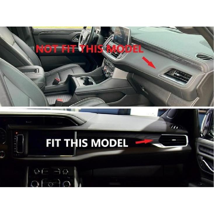 Carbon Fiber Style Dashboard Side Air Vent Outlet Cover Trim For GMC Yukon XL