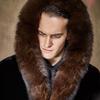Fashion Men's Imitation Fur Imitation Mink Hair Men's Medium and Long Fur Thickened Large Fur Collar Hooded Jacket Large Size