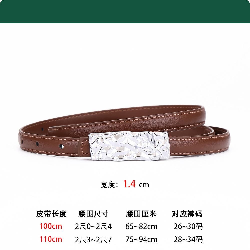 Belt Women'S Leather Belt Dress Fine Belt Women'S Premium Business