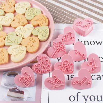 10 Stück Anti-verformte Ausstecher, antihaftbeschichtet, langlebig, Valentinstag-Party-Backwerkzeug, Fondantform