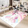 1PC Unicorn Flowers Non-Slip Floor carpet, Office, family, bedroom, Studio - Large Area Rug, Vibrant Colors, Longlasting Material-X429