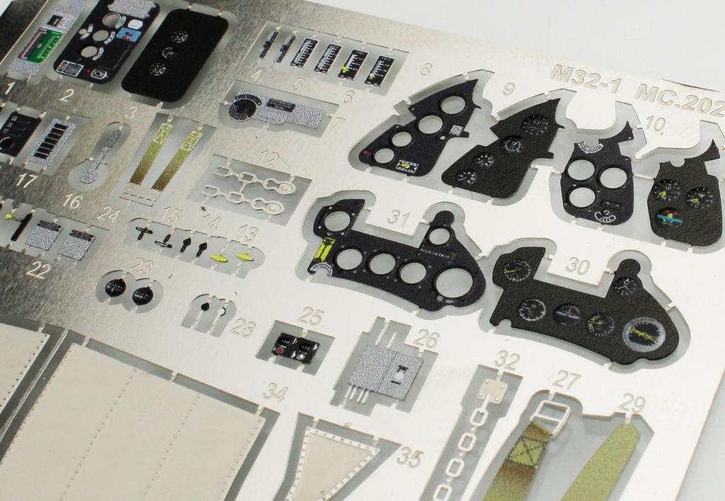 Platz Italia Macchi parts for Folgore Plastic model parts 1/32 MC.202 Photo-etched M32-1