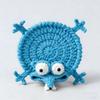 Lustige gehäkelte Eichhörnchen-Untersetzer, Lustiger gewebter Untersetzer, Niedliche Tassenunterlage in Eichhörnchenform, Niedliche gestrickte Schreibtisch-Accessoires