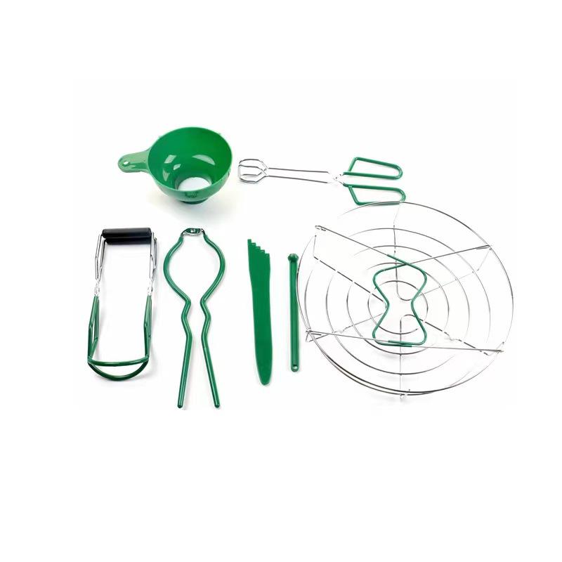 Set di Pinze da Cucina Antiscivolo e Isolanti Termici e Sollevatori per Pentole da 7 Pezzi per una Sicura Preparazione della Marmellata