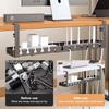 Under Table Storage Wire Organizer Storage Under Table Storage Rack No-Drill Cable Basket Metal Adjustable Cable Management Tray