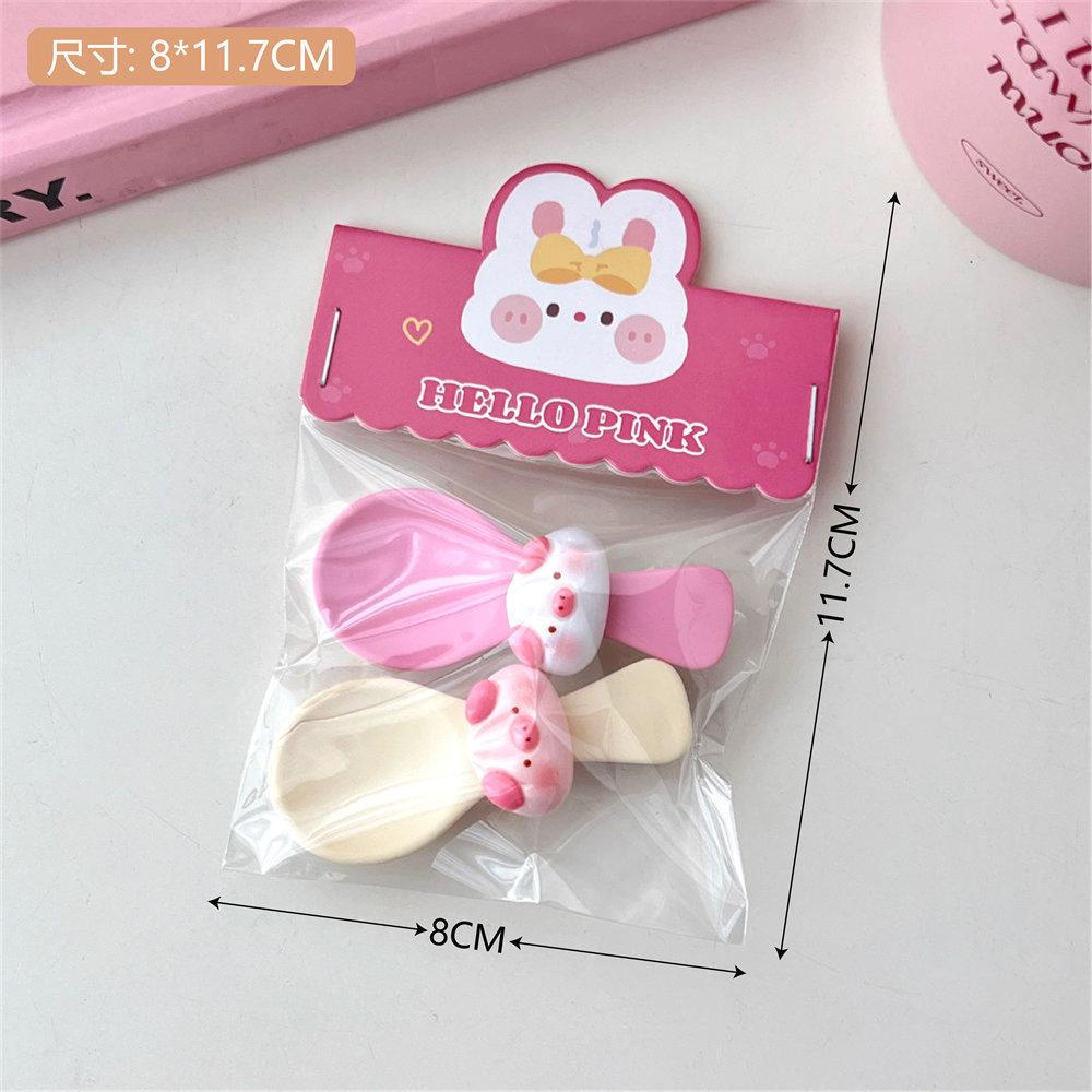 Cute Piggy Hair Clip Set Tie A Ponytail Headband Hair Tie Cartoon Headwear Sweet Girl Side Clip Styling Hair Accessories