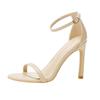 Temperament Shows High and Simple One-word Buckle Sandals 2025 New Summer Elegant Sexy High-heeled Open-toed Sandals Women