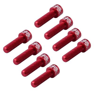 8pcs Red CNC Bolts Screws for MTB Mountain Bike Bicycle Stem Screw M5 x 17mm