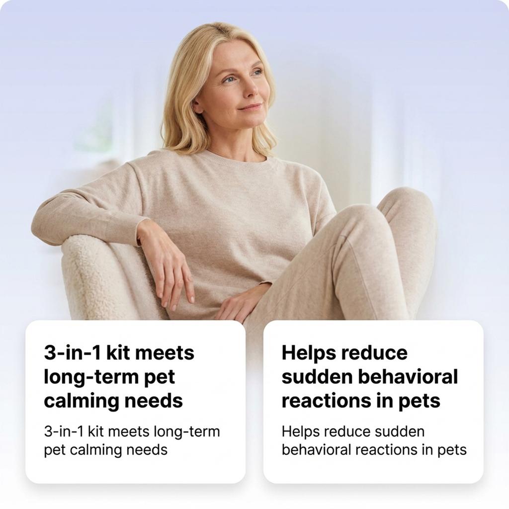 Advanced Calming Diffuser for Pets 90ml 45ml X 2 Soothing and Relaxing Diffuser Suitable for Dogs Cats and Home Use