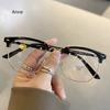 Womens Luxury Myopia Glasses Half Frame Blue Light Blocking Computer Eyewear Business Prescription Eyeglasses