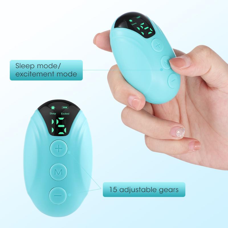 HailiCare Handheld Sleep Aid 15 Adjustable Levels Dual Modes Sleep Instrument for Home Use