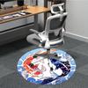 1PC Koi Fish Yin Yang Office Round Rug, Non Slip, Soft and Durable Office Rug for Interior Decoration, Perfect for Office