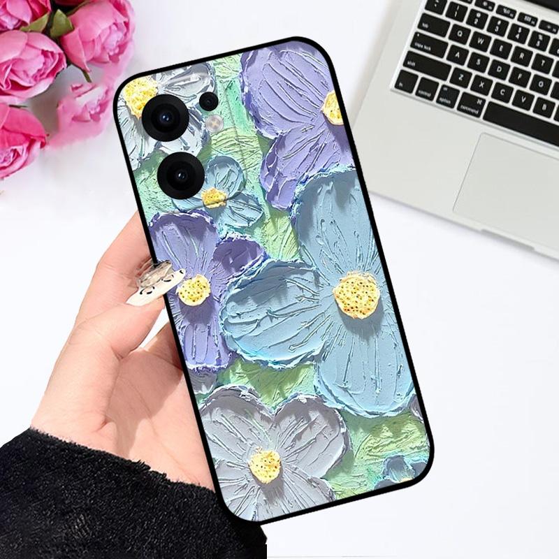 For Oppo Reno13 F Case Reno 13 F 4G 5G Color Painted Soft Silicone Phone Shells For OPPO Reno 13F Shockproof Bumper Fundas Cover