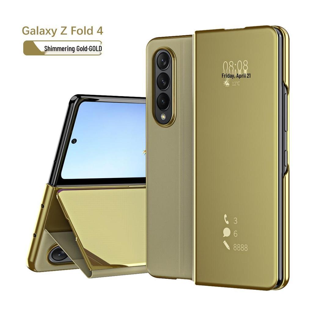 Samsung Z Fold7/6/5 Phone Case: Smart Flip Mirror, Full Coverage, Anti-Fall, Foldable Screen Protection.