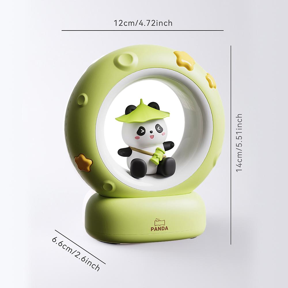 

3 стиля лунный ночник милый мультфильм животных кролик панда кошка лампы погладить управление USB перезаряжаемый теплый спальня украшение мягкий