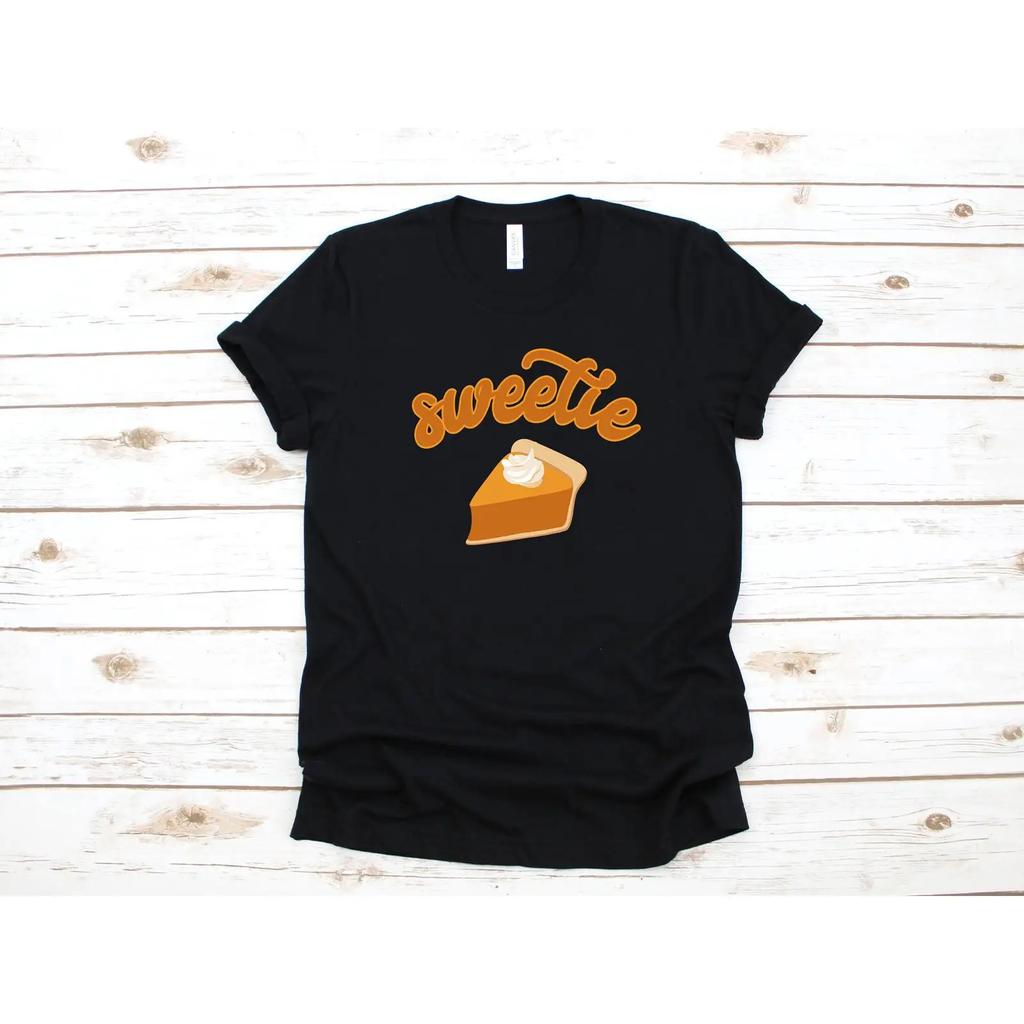 Sweetie Pie Pumpkin T Shirt Funny Thanksgiving Fall Casual Holiday Apparel for Kids vintage Washed graphic