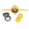 Pipe Threader Plumbing Tool ABS and Alloy Steel PVC Thread Maker Tool with 1/2in 3/4in 1in NPT Dies