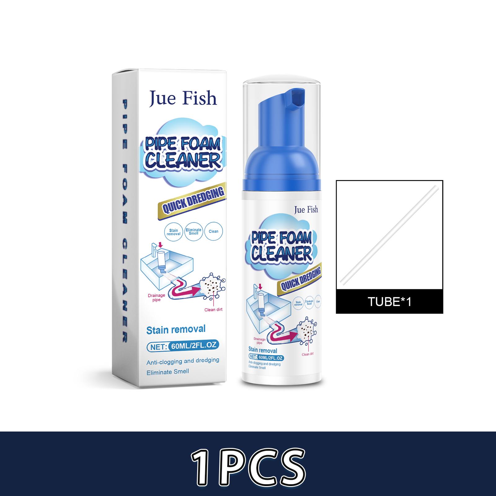 

Pipe Foam Cleaner Powerful Drain Unblocker Rapid-Acting Formula Removes Grease And Odours From Kitchen And Bathroom Sinks 1PCS