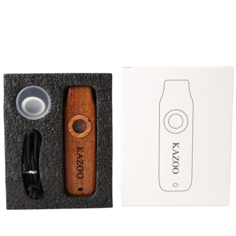 Lightweight Wooden Kazoo Wooden Material With Lanyards Musical Instruments Durable Design Portable Size Accompaniment Kazoo
