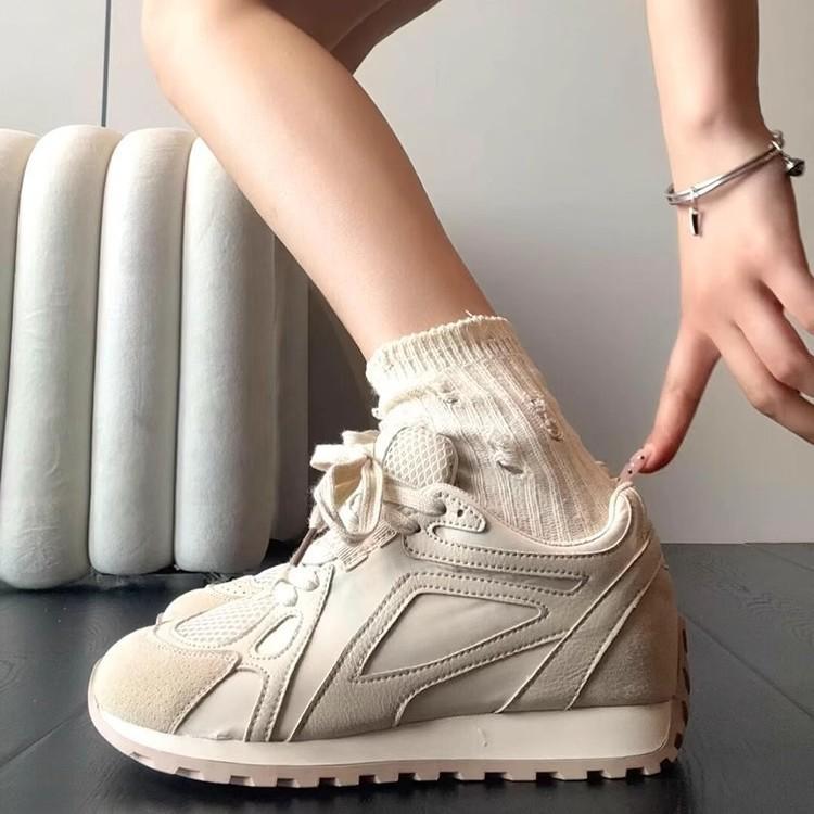 Cowhide version~ thick-soled inner height-increasing leather women's spring 2025 new Forrest Gump versatile casual sports moral training shoes