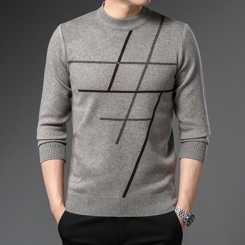 Îmbrăcăminte pentru bărbați Pulover culoare uni Tricotat Mânecă lungă Pulover la modă Gât rotund Fir răsucit Primăvară Toamnă Topuri vintage