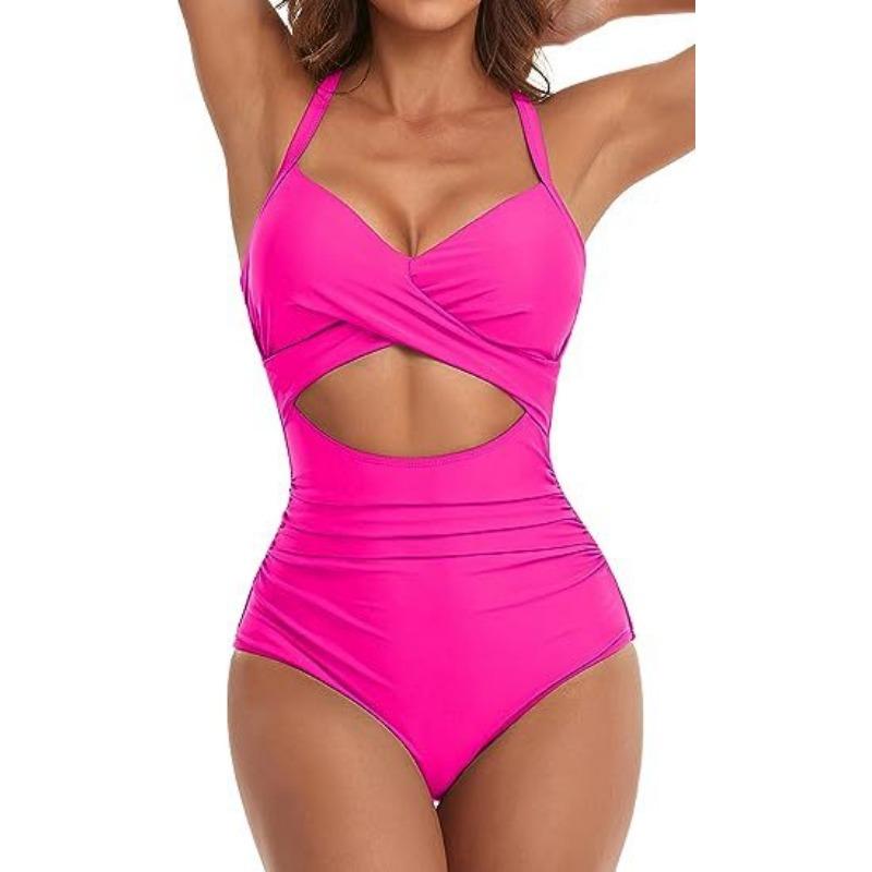 One-piece SSwimsuit for Women, European and American Backless Splicing Sexy Bikini Swimsuit