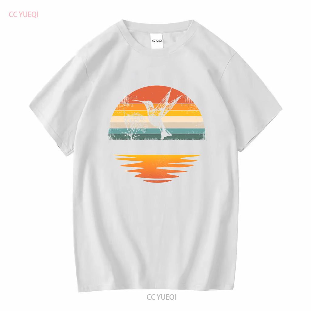 Hummingbird Vintage Retro Hummingbirds T Shirt vintage Washed designer clothes Versatile Casual Soft Top For Everyday Wear
