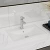 Vidaxl Rectangular Washbasin with Overflow and Tap Hole, White