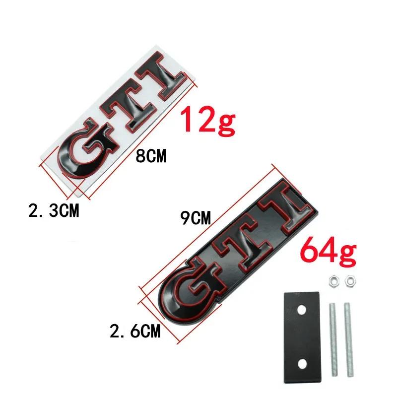 2026 Hot For VOLKSWAGEN VW Metal Car GTI Logo Front Grille Emblem Badge Stickers for Volkswagen Golf 4 5 6 7 8 Passat Jetta Polo