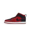 Air Jordan 1 Mid PS Reverse Bred Kids Sneakers Gym-Red Black White 640734-660
