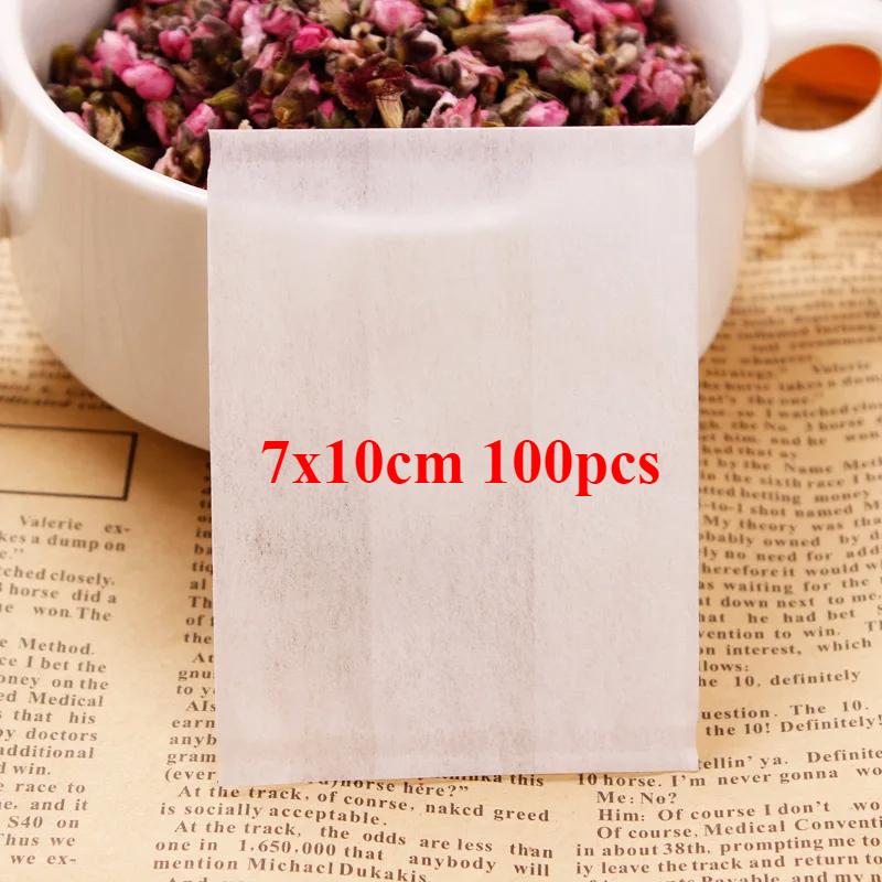 100pcs Disposable Tea Bags with Disposable Filters, Including Flip Sealed Empty Tea Bags and Vanilla Pine Tea Bags