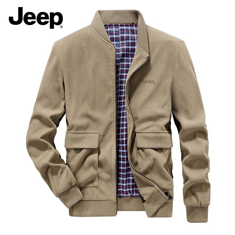 Jeep Men's Velvet Baseball Collar Jacket