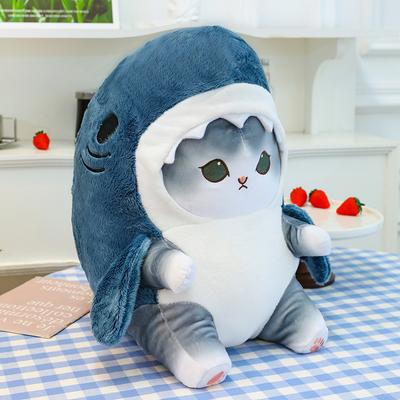 New Shark Cat Plush Toy Turned Cat Doll Scratching Machine Doll Children's Birthday Gift