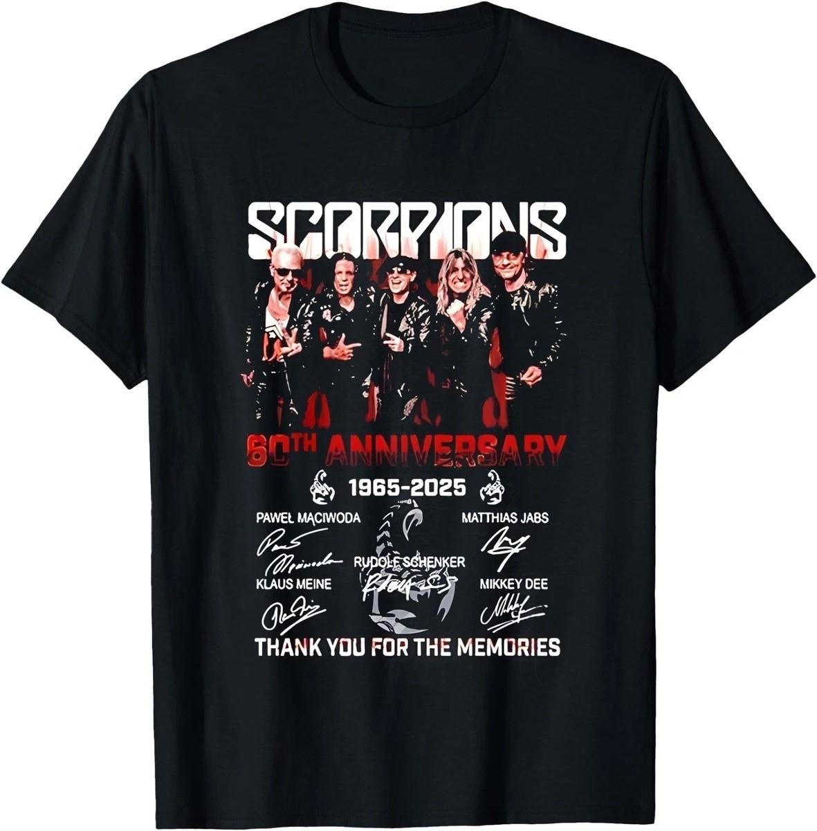 Scorpions 60th Anniversary 1965-2025 T-Shirt, Rock Band Shirt MI1084 S разноцветный
