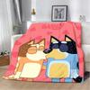 Cartoon B-Blueys Printed Blanket Picnic Blankets Warm Blanket Soft and Comfortable Blanket Home Travel Birthday Gift