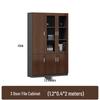 Minimalist Walnut 3-Door Office Storage Cabinet