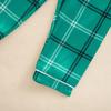 2025 Christmas Plaid Pajama Set for Family: Cartoon Lapel Top + Pants Two-Piece Set for Men, Women, and Children